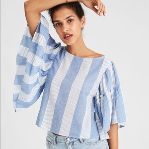 American Eagle ruffle bell sleeve top